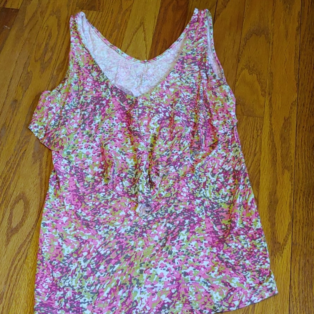 Dressy v neck ruffle tank